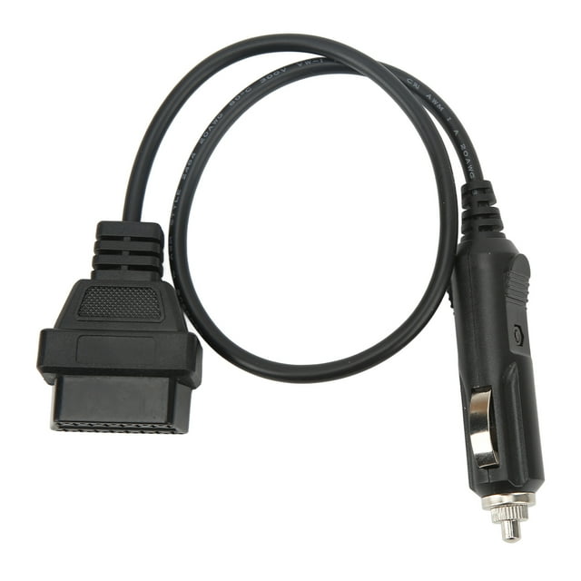 OBDII Emergency Power Supply Cable, OBD2 Male To Lighter Cable Wear Anti Aging Practical Durable For Car