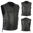 thumbnail image 3 of ManxiVoo Motorcycle Jacket Men Solid Color Vest Motorcycle Fleet Punk Leather Vest Coat Vest Jackets for Men Black XXXXL, 3 of 6
