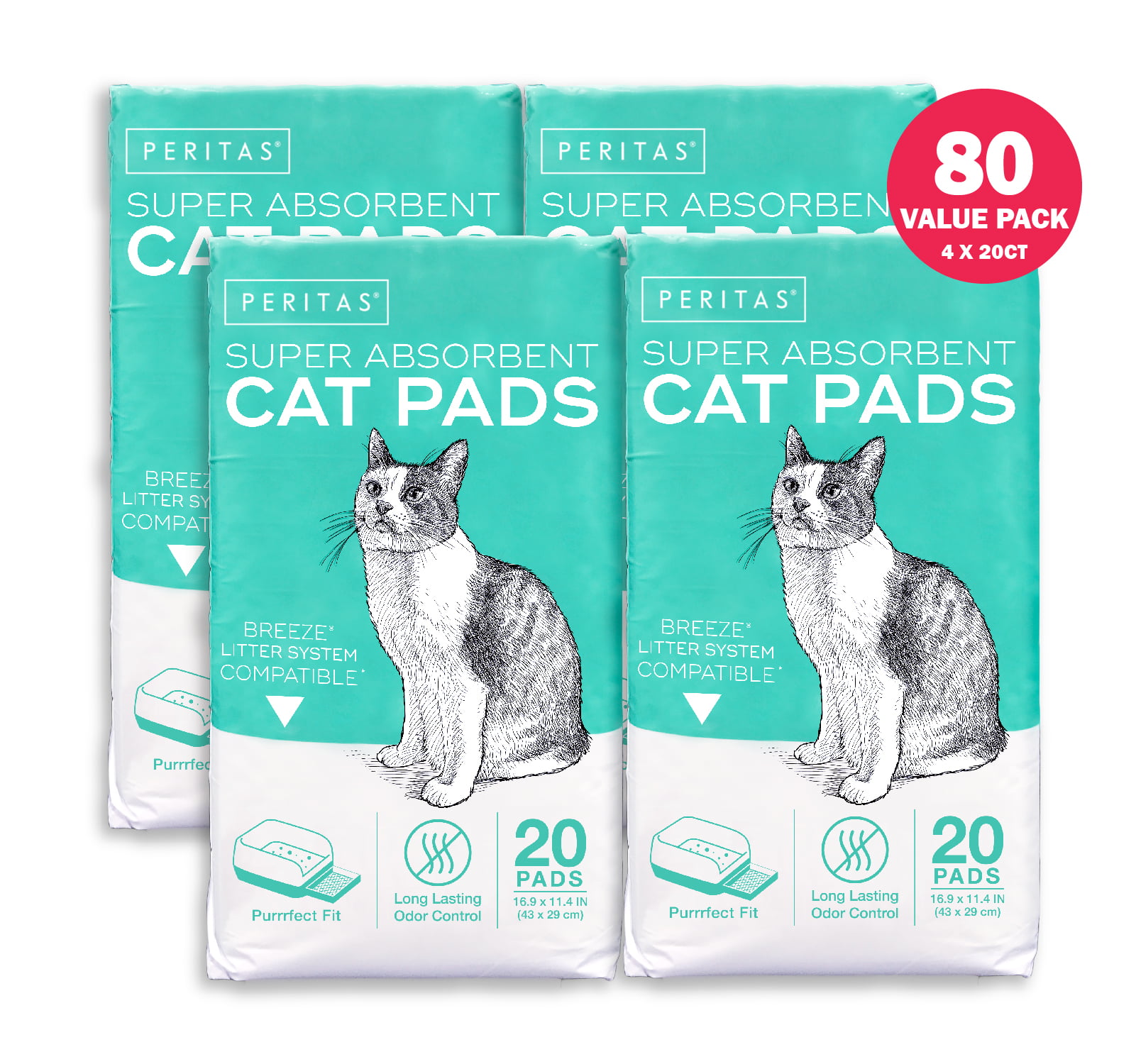 Peritas Cat Pads Cat Litter Pads Generic Refill Breeze Litter