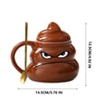 thumbnail image 3 of Funny Poop Shaped Ceramic Mug - Bizarre Novelty Coffee Cup for Humor Lovers, Quirky Gift Idea for Friends & Coworkers, Durable Whimsical Tea Mug, Dishwasher Safe, 3 of 5