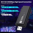 thumbnail image 5 of WiFi 6E USB 3.0 WiFi Adapter for PC, AX5400M Tri-Band 6GHz/5GHz/2.4GHz Wireless Network Adapter, 5dBi High Gain Antenna, Wireless WiFi Network Adapter for PC Laptop,Only Compatible with Windows 11/10, 5 of 7