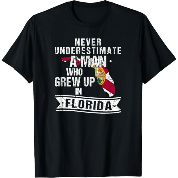 Flo Grown Design for Men Native Florida T-ShirtMen's and women's gift, black and white T-shirt, size: Extra large S-4XL
