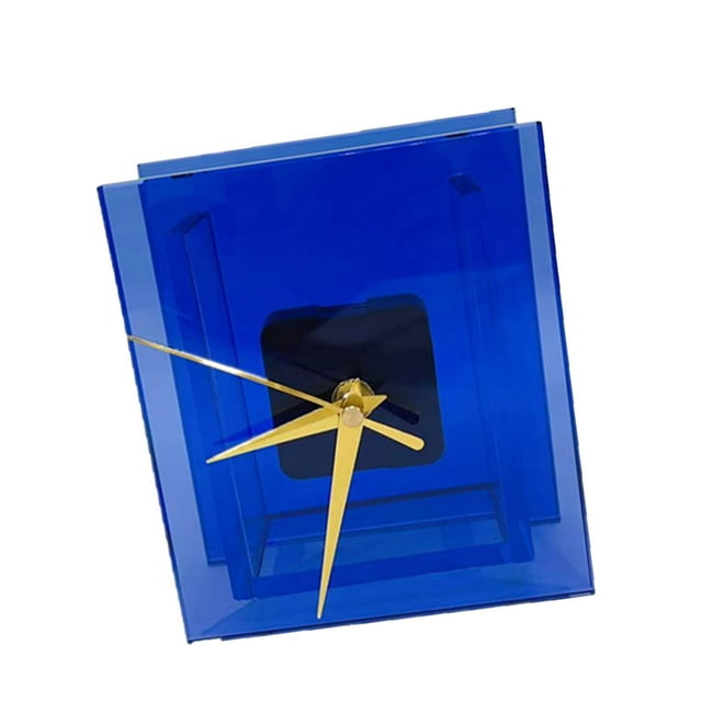 Reloj de escritorio de escritorio decoración de escritorio de escritorio centros de mesa multifuncionales adornos reloj decorativo para sala de estar Azul