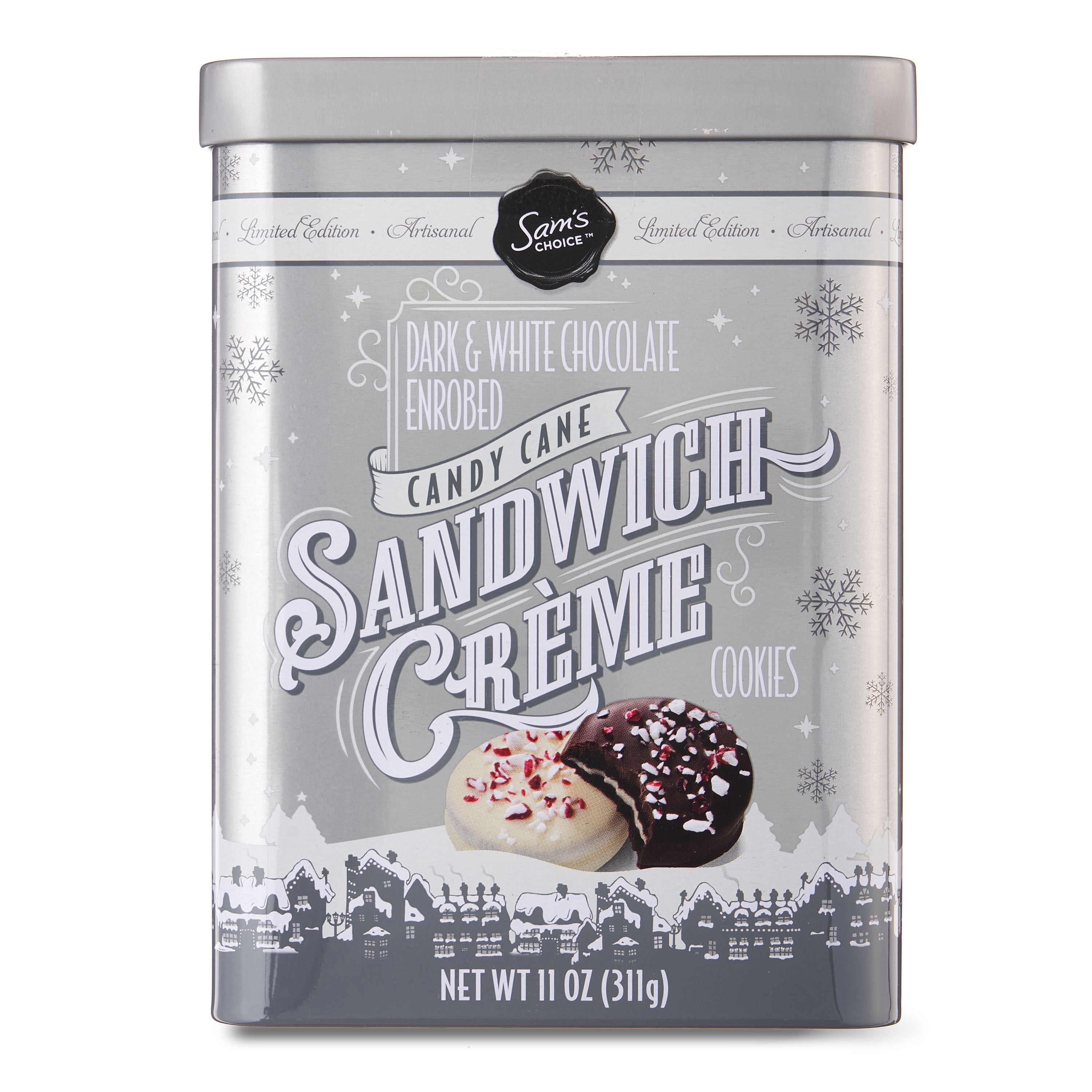 Sam's Choice Candy Cane Sandwich Creme Cookies, 11 oz Walmart