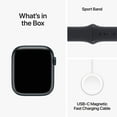 thumbnail image 5 of Apple Watch Series 9 With Blood Oxygen. GPS + Cellular 45mm Midnight Aluminum Case with Midnight Sport Band - M/L., 5 of 10