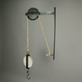 thumbnail image 5 of Zeckos Black Metal and Wood Pulley with Hook Plant Hanger, 5 of 5