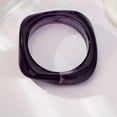 thumbnail image 1 of Nvzi Pulsera de resina acrílica cuadrada con diseño geométrico irregular y ancho para mujer, color morado, 1 of 5