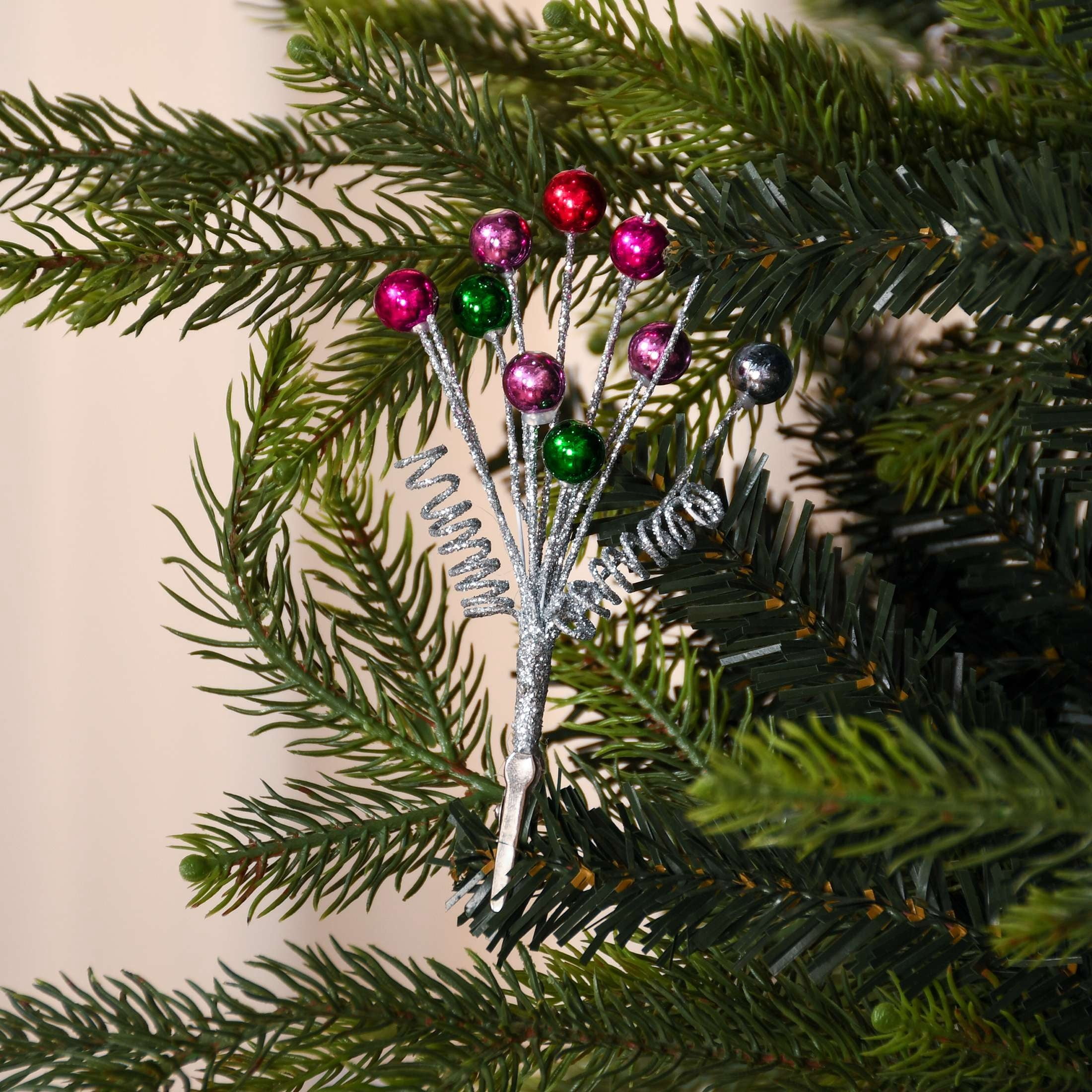 Multicolor Metallic Ball Mini Christmas Clip Ornament, 5", by Holiday Time