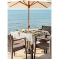 thumbnail image 2 of Outdoor Tablecloth with Umbrella Hole and Zipper, Happy Easter Square Table Cloth 60x60 Inch Waterproof Tablecloth, Cute Rabbits Flowers Eggs Butterflies Beige Picnic Table Cover for Patio Camping, 2 of 7