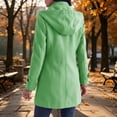 thumbnail image 5 of Enjoytime Winter Coats for Women Double Breasted Mid‑Length Hooded Overcoat Fall Winter Warm Cozy Long Sleeve Outerwear, 5 of 5