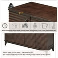 thumbnail image 6 of EUROCO 60'' Sideboard Storage Buffet Cabinet, 4-Door Buffet Cabinet with Adjustable Shelves, Three-Demensional Stripes Designed and Metal Handles, Espresso, 6 of 8