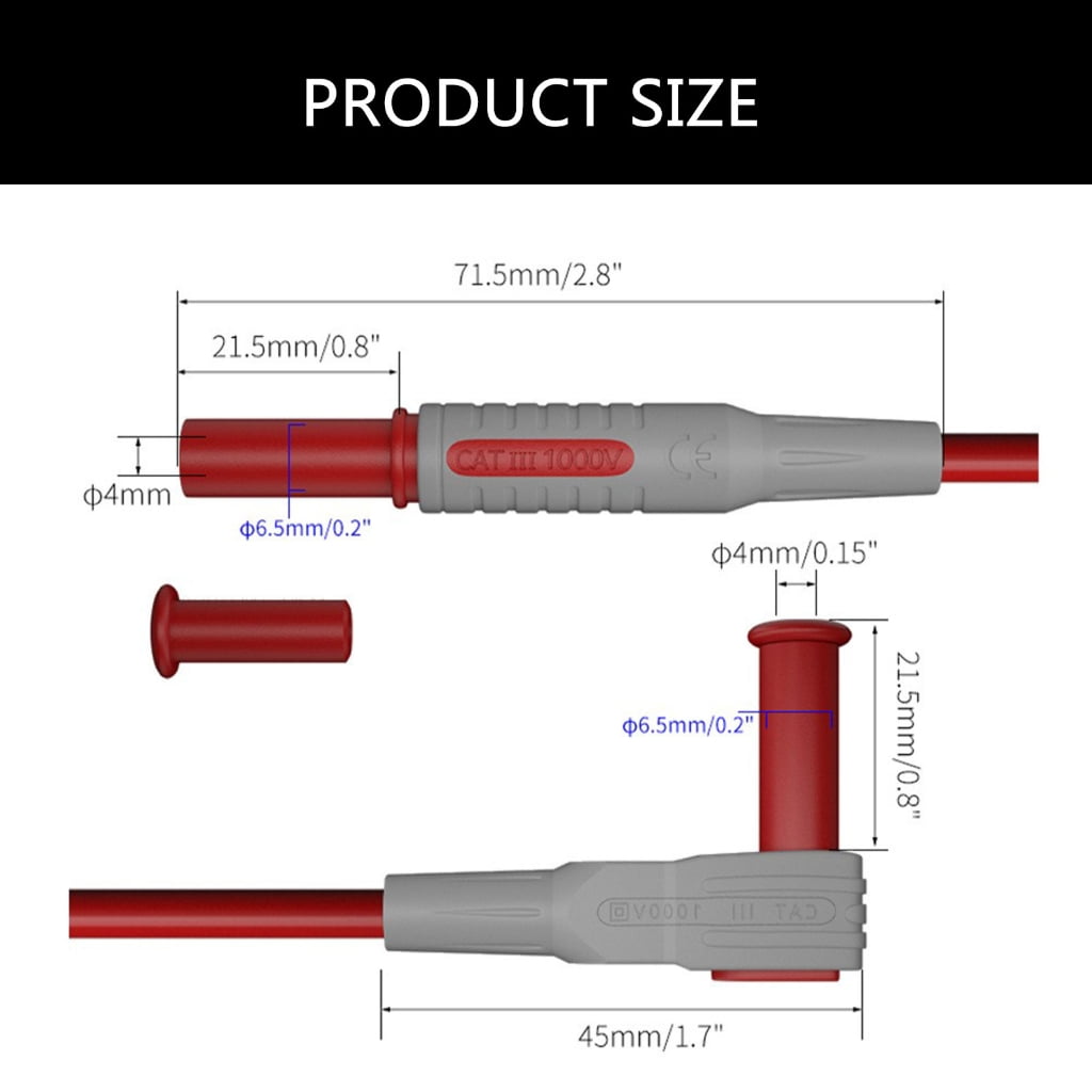 MOMOJIA Multimeter Test Leads with Tweezer Test Leads Set for Digital Multimeter Testing