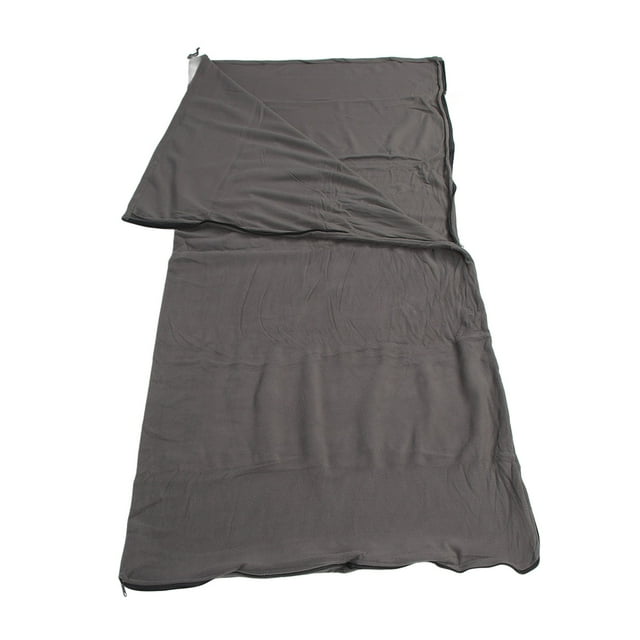 Fleece Sleeping Bag, Thickened Easy To Clean Fleece Sleeping Bag Liner Multifunctional for Camping Grey,Navy Blue