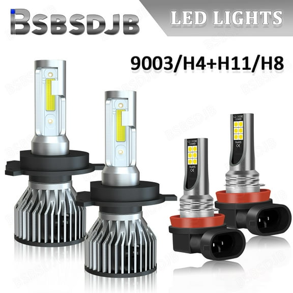 For Mazda MPV 2004 2005 2006 Front LED Headlight High/Low Beam   Fog Light Bulbs