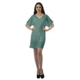 thumbnail image 2 of Moomaya Robes d'Anniversaire Femmes Robe de Travail Imprimée Femmes Bureau Robes à Col en V, 2 of 6
