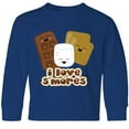 thumbnail image 3 of Inktastic I Love S'mores Long Sleeve Youth T-Shirt, 3 of 5