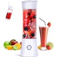 thumbnail image 1 of Mini batidora para batidos, batidora portátil, inalámbrica, carga USB, 6 cuchillas recubiertas de titanio, 480 ml, batería de 4000 mAH, sin BPA, 100 W, para batidos, batidos, jugos y verduras, 1 of 5