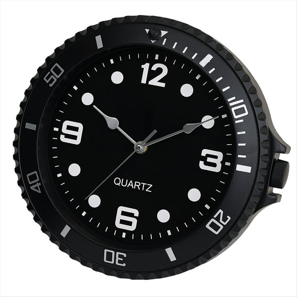Reloj de Pared Diseño Moderno Aguja de Cuarzo Silenciosa Reloj de Pared de Lujo Barrido Silencioso Reloj de Pared de Segunda Casa Negro