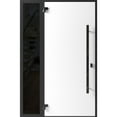thumbnail image 3 of Front Exterior Prehung Steel Door / Dekton 0118 Natural Noir / Side Exterior Window Sidelite / Entry Metal Modern Painted W36+12x80 Right-hand, 3 of 6