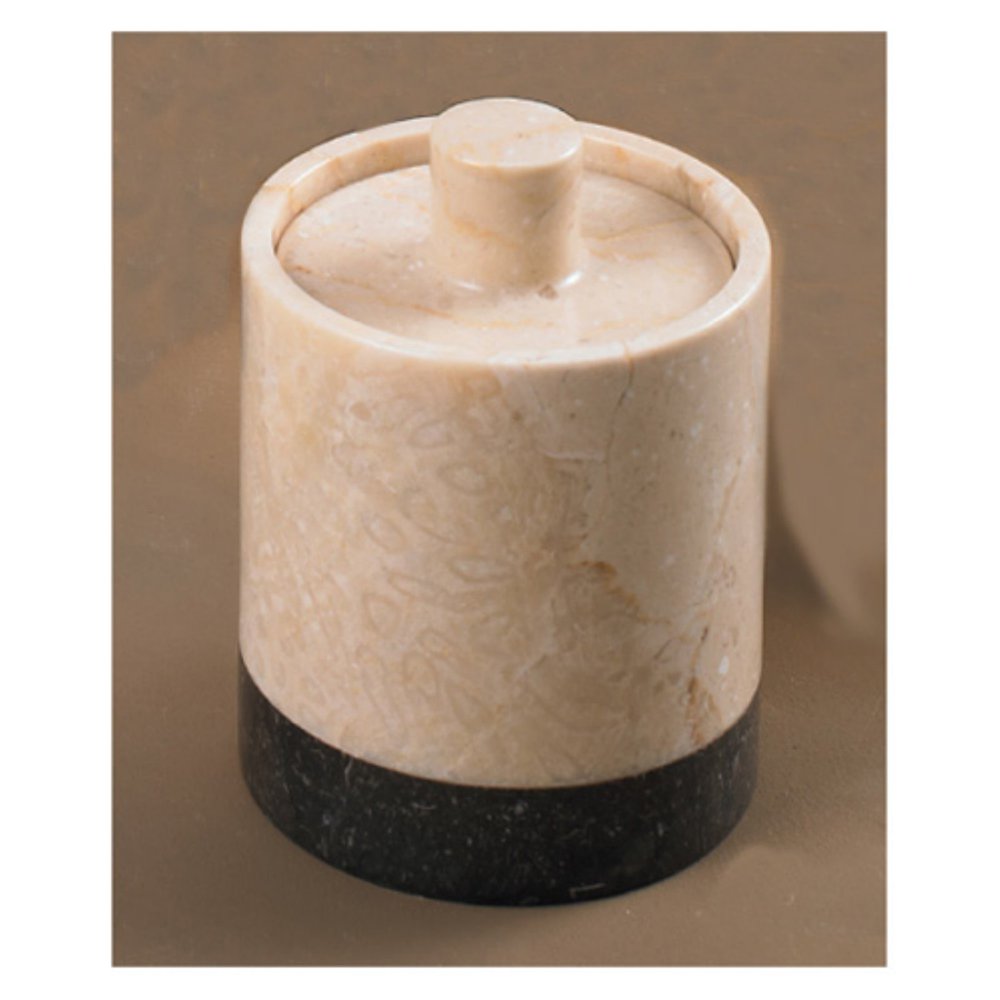 Creative Home Inverary Banded Marble Cotton Ball Holder