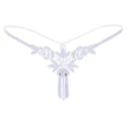 thumbnail image 1 of Señoras Crotchless G- Bragas Perla Masaje Thongs Ropa interior Blanco Colcomx Bragas sin entrepierna para mujer, 1 of 5
