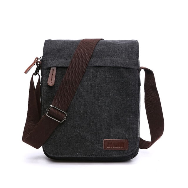 Bolso de mensajero de lona sólida a la moda, bolso de hombro portátil informal con hebilla, paquete Simple de tendencia coreana para hombres y mujeres Adepaton 2032788-4