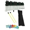 D'Luca 25 Notes Full Chromatic Xylophone Glockenspiel with Stand and Music Cards