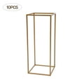 thumbnail image 2 of Toolven 10PCS Wedding Flower Stand, Gold Metal Rectangular Centerpiece Stand for Party and Event Decor, Modern DIY Floral Holder with High Stability and Easy Assembly, Ideal for Weddings and Banquets, 2 of 7