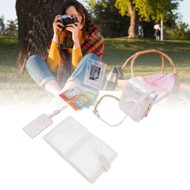 Protective Case for Mini12, Instant Camera PU Leather Bag, with Photo Album, Photo Frame, Photo Frame Stickers, Camera Protective Case