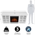 thumbnail image 3 of Real Flame Marlowe 70" Electric Fireplace TV Stand in White, 3 of 10