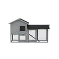 thumbnail image 3 of Chicken Coop with Large Run Space,Indoor Outdoor No Leak Plastic Tray Chicken Rabbit Hutch(Gray), 3 of 7