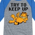 thumbnail image 3 of Garfield - Try To Keep Up - Toddler & Youth Raglan Graphic T-Shirt, 3 of 4