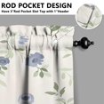 thumbnail image 3 of Rustic Wildflower Curtains 36 Inch - 3 Panel Farmhouse Bohemian Set with Vintage Floral Design, Rod Pocket Kitchen Window Drapes for Cottage Decor, 3 of 4