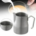 thumbnail image 6 of Stainless Steel Milk Frothing Jug Latte Cup with Scale Cappuccino Pouring Jug for Lattes Hot Chocolate Matcha , 350ml, 6 of 10