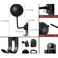 thumbnail image 2 of 180°Motorcycle Helmet Rack,Rotation Metal Helmet Holder Wall Mounted Helmet Rack Motorcycle with 2 Hooks Helmet Hanger for Motorcycle Bike Coats,Caps,Baseballs,Rugby Helmet (1 pcs), 2 of 6