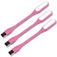 thumbnail image 2 of CinHao Mini USB LED Light Lamp Portable Flexible 3-Pack Black Blue Pink, 2 of 7