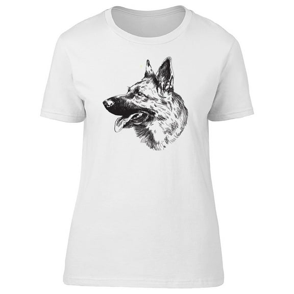 German Shepherd Dog Head T-Shirt Men -Image by Shutterstock, Male 4X-Large