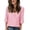 *Pink, variant on ClodeEU Women's V Neck 3/4 Sleeve Ruched T-Shirt, Casual Loose Fit Basic Top Army Green,Women's Plus L
