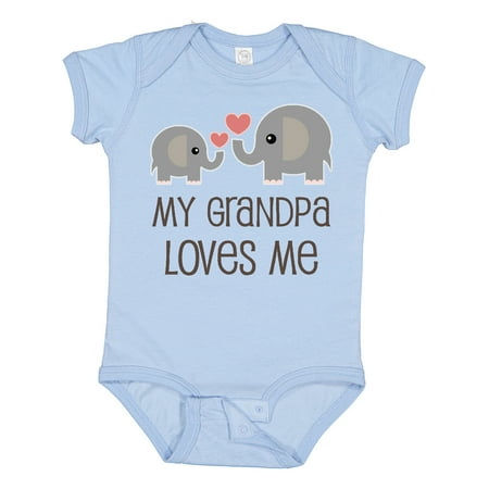 

Inktastic My Grandpa Loves Me Gift Baby Boy or Baby Girl Bodysuit