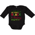 thumbnail image 3 of Inktastic Celebrating My First Black History Month for Kids Boys or Girls Long Sleeve Baby Bodysuit, 3 of 5