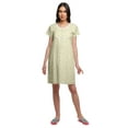 thumbnail image 3 of Moomaya Chemise de Nuit à Manches Courtes Imprimée pour Femmes, Col Rond, en Coton, Vêtement de Nuit, 3 of 5