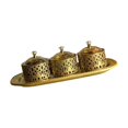 thumbnail image 4 of Luzkey Divided Snack Tray,Food Storage Container,3 Compartments,Serving Organizer,Appetizer Tray,Dried Fruit Tray for Home,Appetizer gold, 4 of 8
