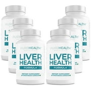 Liver Health Formula, Liver Cleanse with Milk Thistle, Curcumin & Dandelion for Liver Detox by PureHealth Research x6