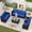Blue, variant on 2025 New Patio Furniture Set, 5 Pieces Outdoor Sectional Sofa Set with Dining Table & Thickened Cushions, All-Weather PE Wicker Patio Furniture for Garden Lawn Deck