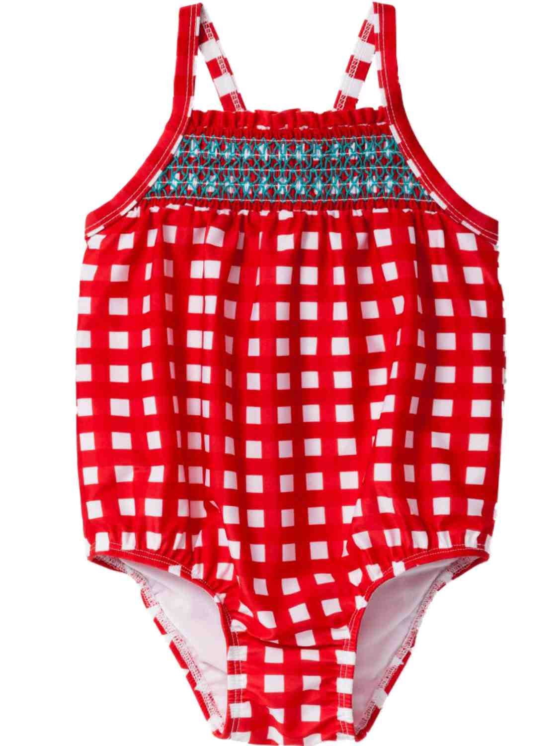 gingham baby swimsuit