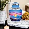 thumbnail image 7 of MUKTIVE Beach Cremation Urns for Adult Ashes Women, Large 10 Inch Blue Funeral Urns for Human Ashes Adult Man, 3 Inch keepsake Memorial Urn for Mother, Burial Urn for Human (1 Large, 4 Keepsake), 7 of 7