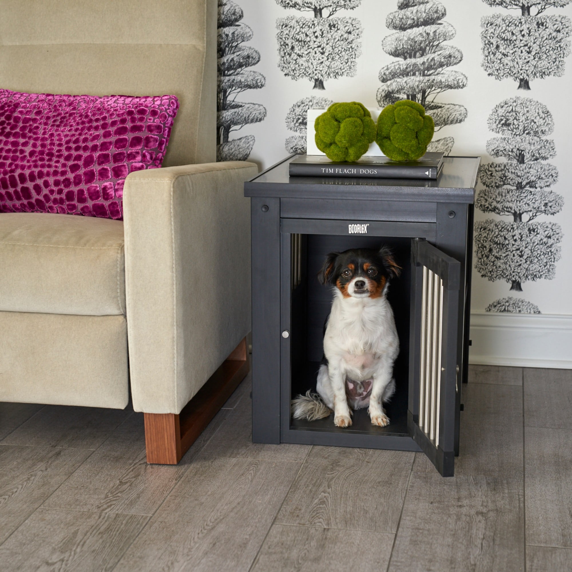 A wide variety of table dog crate options are available to you, such as material, feature, and style. ecoflex dog crate end table black small 24 l