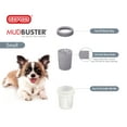 thumbnail image 3 of Dexas MudBuster Portable Dog Paw Washer and Cleaner, Petite, Light Gray, 3 of 5