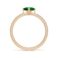 thumbnail image 2 of ANGARA Natural 3-Prong-Set Heart Emerald Ring With Diamond Accents in 14K Rose Gold for Women (Size-6mm) | May Birthstone, Birthday, Anniversary, Jewelry Gift for Women | Natural Emerald Ring, 2 of 9