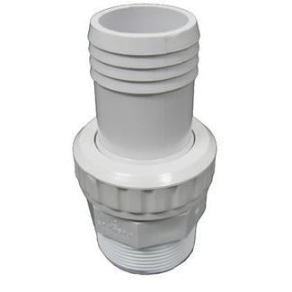 Hayward 1.5 Inch MIP x 1.5 Hose ABS Plastic Barbed Hose Fitting White | SP1493